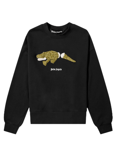 Пуловер Palm Angels Croco Crewneck Черно | PMBA026R21FLE0021055