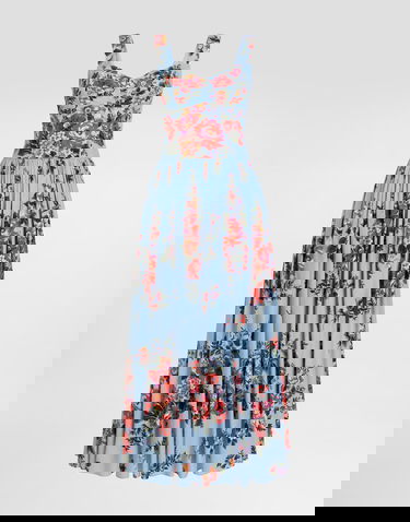 Pокля Dolce & Gabbana Dolce & Gabbana Flower Bouquet-print Pleated Maxi Dress Многоцветен | F6TTHTHS5UUHC5ZO, 0