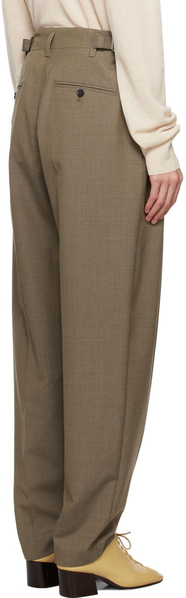 Панталони LEMAIRE Pleated Tapered Trousers Зелено | PA1042 LF414, 2