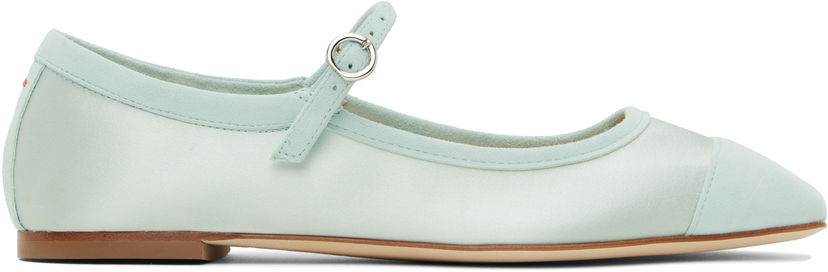 Облекло Aeyde Aeyde Uma Satin Toe-Cap Ballerina Flats Тюркоазено | A11-FL-RKLS08FL169-SS25-1017-067