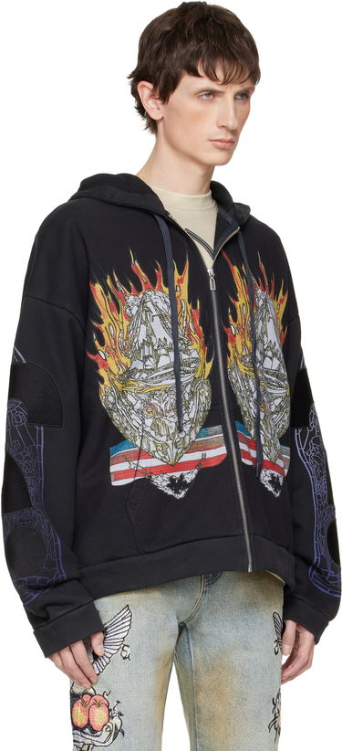 Суитчър Who Decides War Engulfed Memories Zip Up Hoodie Черно | 111015002FW25, 1
