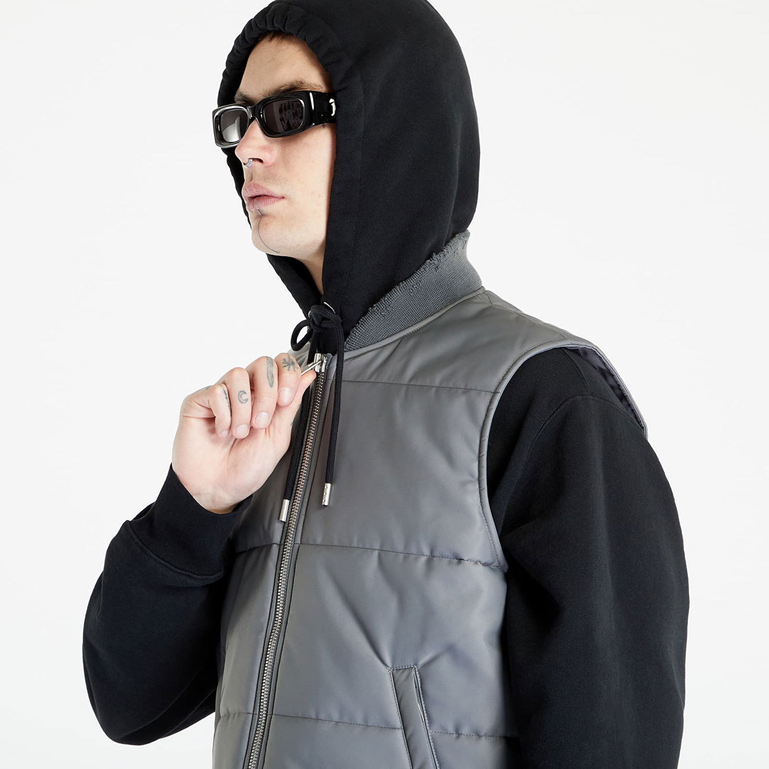 Жилетка HERON PRESTON Vest Ex-Ray Nylon Zip Сиво | HMEX001S23FAB0010900, 0
