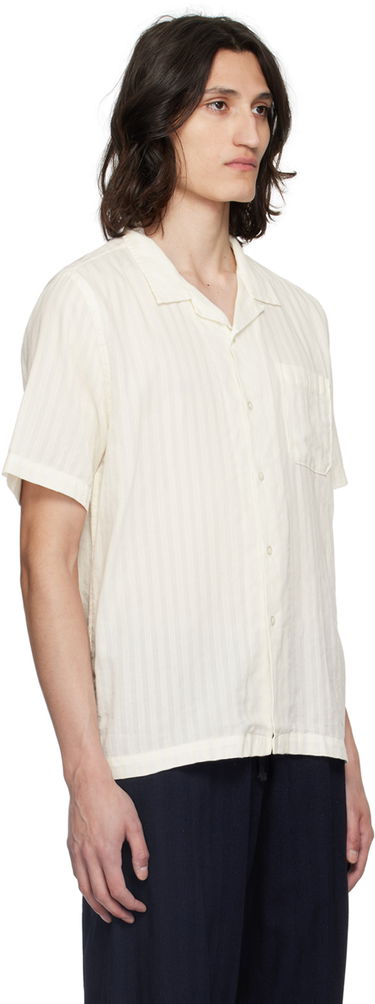 Риза Universal Works Universal Works Road Striped Casual Shirt Бяло | 30666, 1