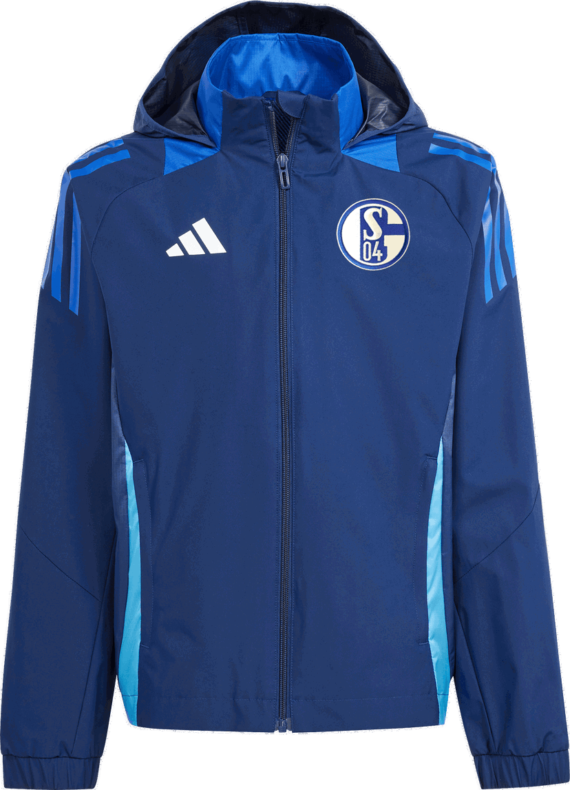 Ветровка adidas Originals FC Schalke 04 Hooded All-Weather Jacket Тъмно синьо | 5s04ir9525
