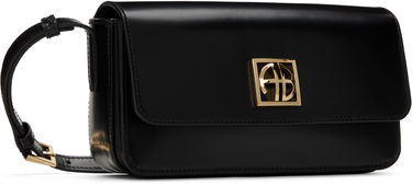 Чанта през рамо Anine Bing Black Leather Crossbody Bag with Logo Plaque Черно | A-13-10242-050, 1