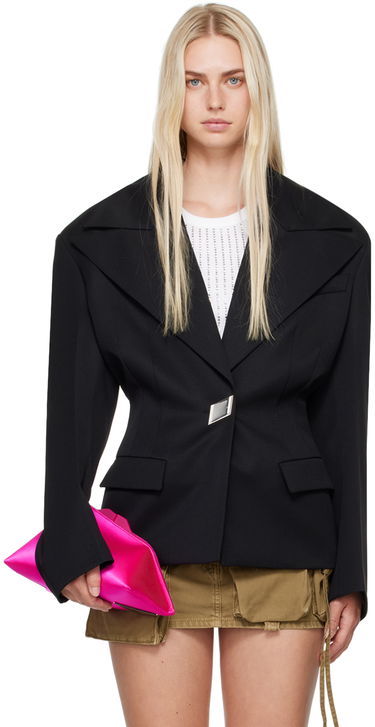 Яке The Attico Attico Single-Breasted Blazer Черно | 247WCG63 W046, 0