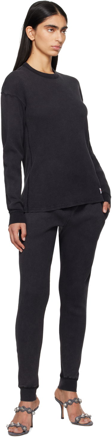 Пуловер Alexander Wang Alexander Wang Long Sleeve Waffle T-Shirt Черно | UC4221611W, 3