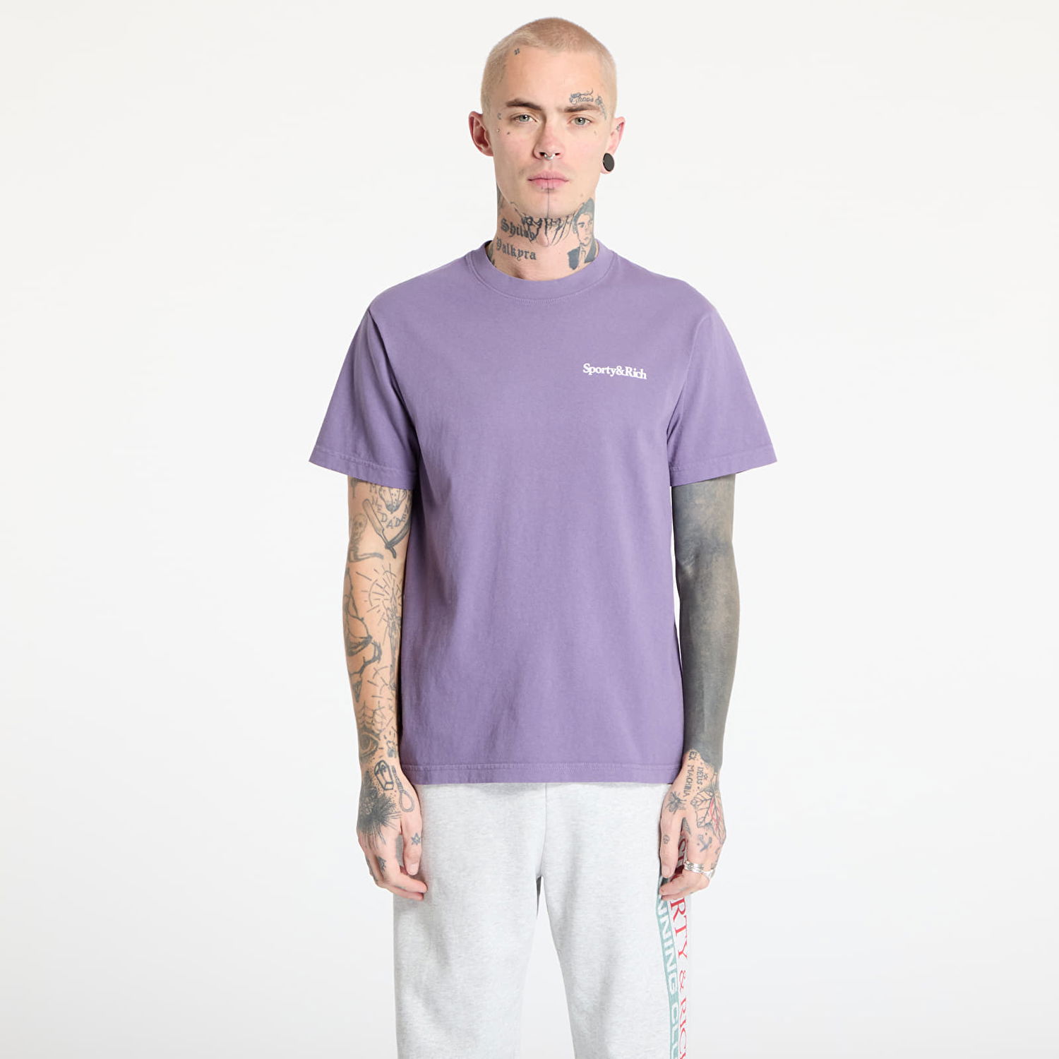Тениска Sporty & Rich Sporty & Rich Health Is Wealth T-Shirt Лилаво | TO043514300PU09, 0