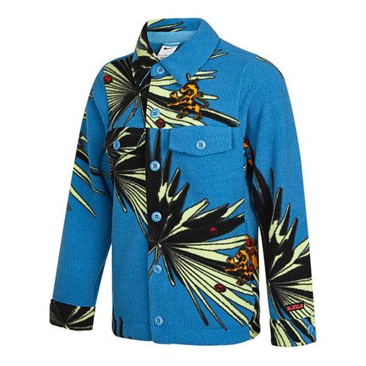 Пуловер Nike Nike Tropical Print Fleece Overshirt Синьо | DA6708-469, 0