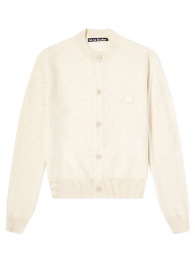 Пуловер Acne Studios Keva Slim Face Cardigan Oatmeal Melange Бежово | A60280-633