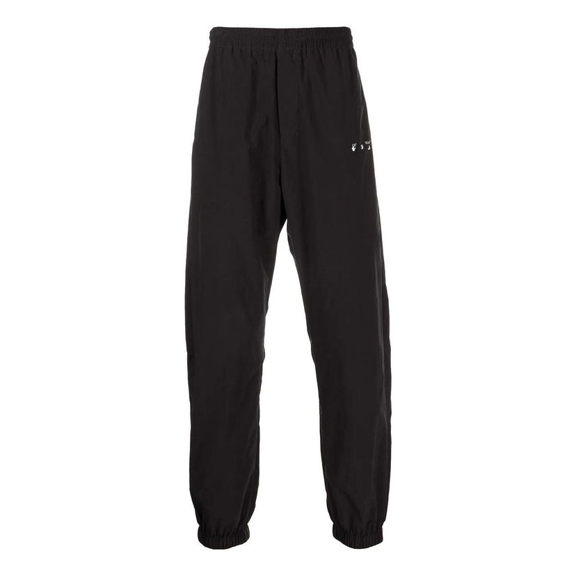 Спортни панталони Off-White FW22 Logo Print Jogger Pants Черно | OMCA226C99FAB0011001