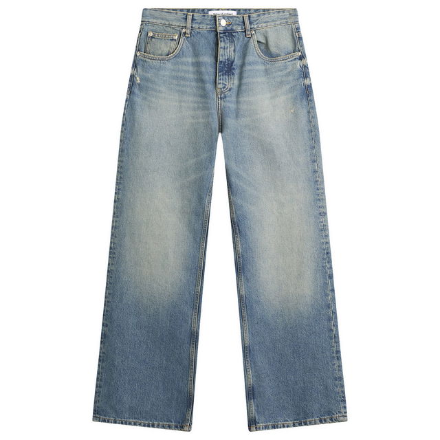 Genoa Distressed High-Waist Wide-Leg Jeans