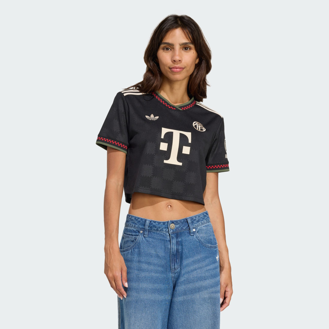Фланелка adidas Performance FC Bayern Munich 25/26 Women's Cropped Third Jersey Черно | KE6800, 0