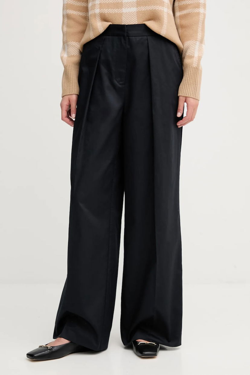 Панталони Barbour Barbour COLLEEN High-Waist Wide-Leg Trousers Черно | LTR0394
