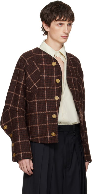 Яке Vivienne Westwood Vivienne Westwood Plaid Pourpoint Jacket Кафяво | 3304000S-W019W-, 4