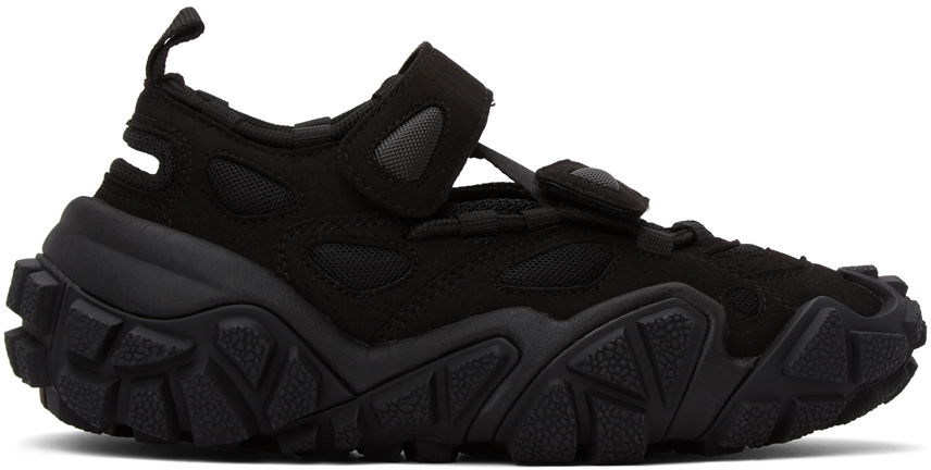 Кецове и обувки Acne Studios Black Suede & Mesh Velcro Черно | AD0284, 0