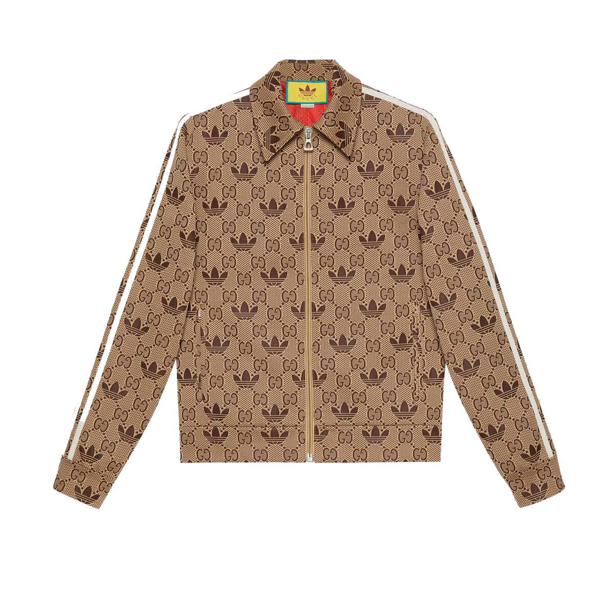 Яке Gucci GG x adidas Trefoil Zip Jacket Бежово | 722998 XJE1O 9742, 0