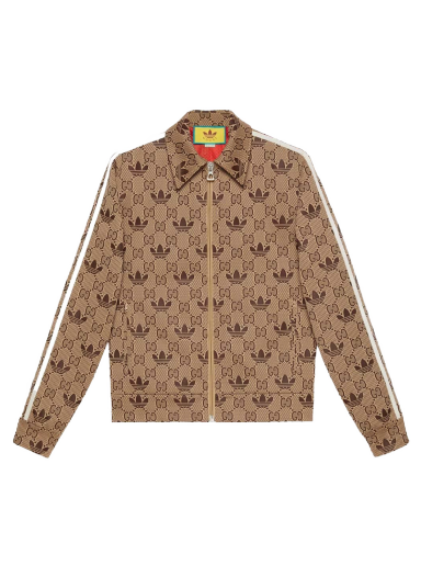 Яке Gucci GG x adidas Trefoil Zip Jacket Бежово | 722998 XJE1O 9742