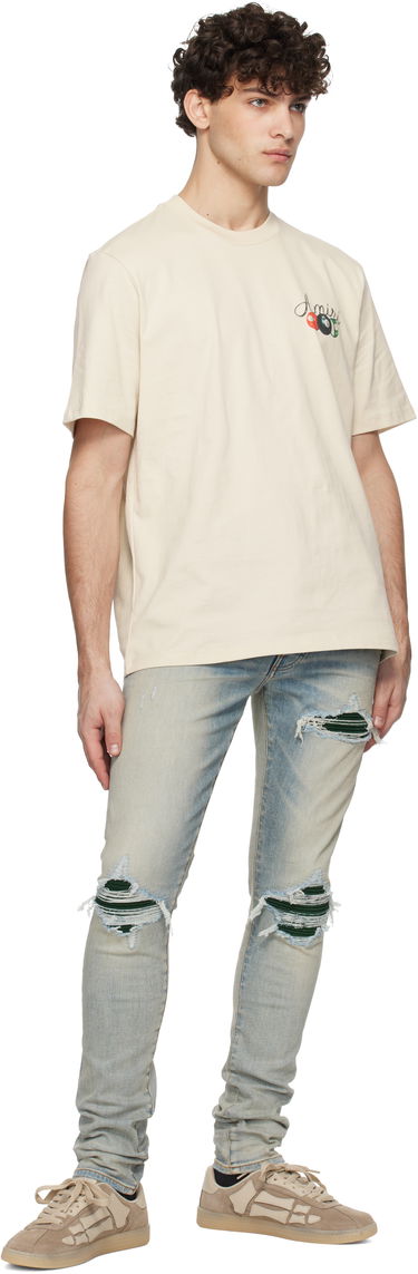 Дънки AMIRI MX1 Suede Patch Slim Jeans Синьо | AMDNSY1135, 3