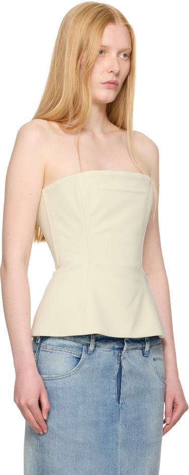 Съкратен топ Jean Paul Gaultier Jean Paul Gaultier Exclusive Topstitching Corset Top Жълто | 25/03-W-TO337-W002-79, 1