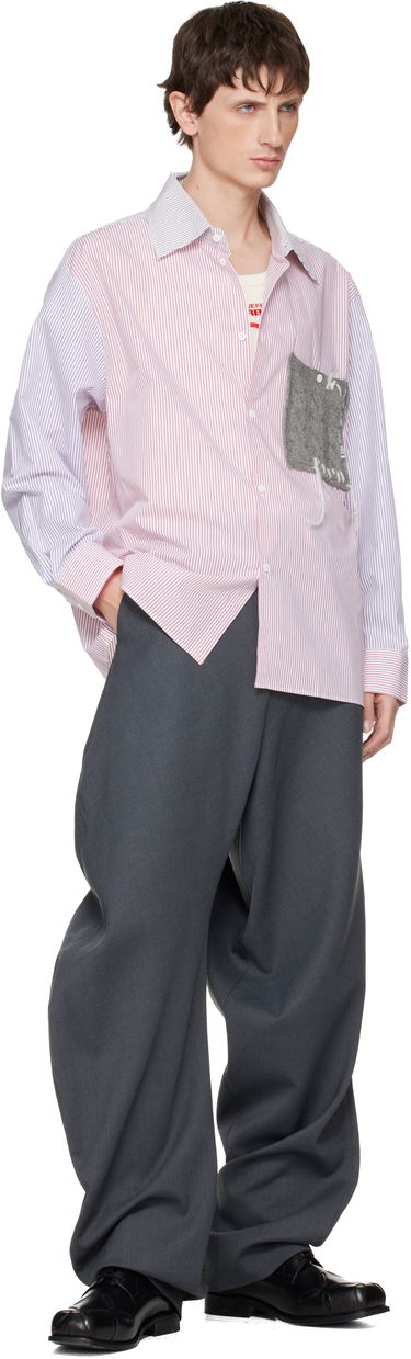 Риза Charles Jeffrey Loverboy Charles Jeffrey LOVERBOY Oversized Long Sleeve Knitted Patch Shirt Многоцветен | 052070501, 3