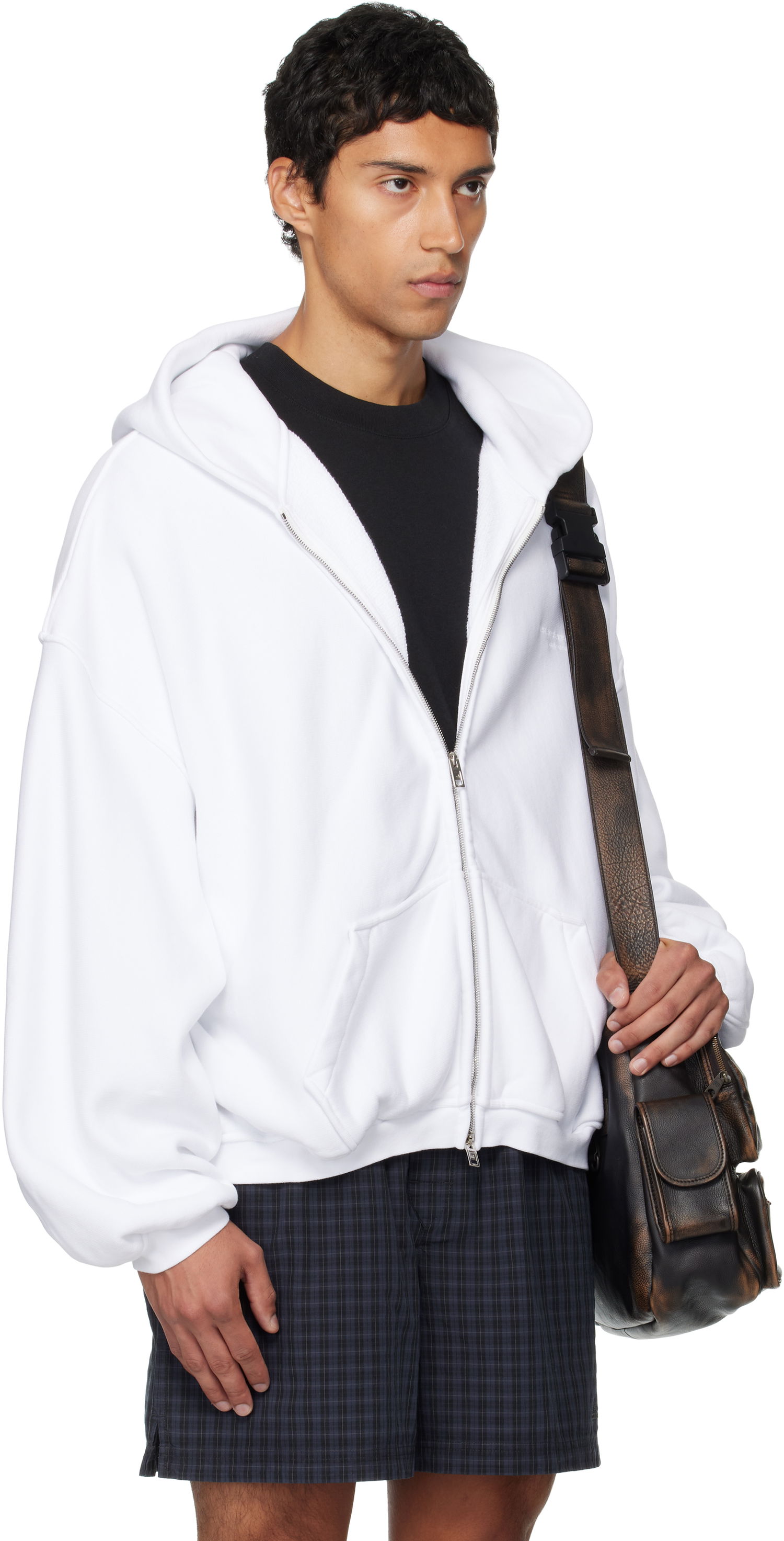 Суитчър Alexander Wang Alexander Wang Zip Hoodie Бяло | UCC3252065, 1