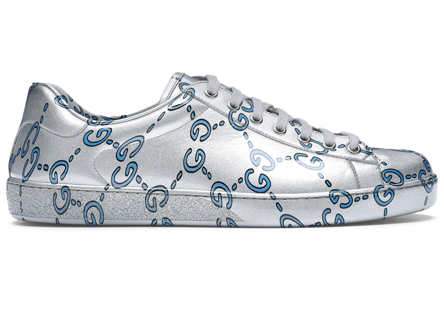 Кецове и обувки Gucci Ace 'GG Silver' Металик | 54893803J001905, 0
