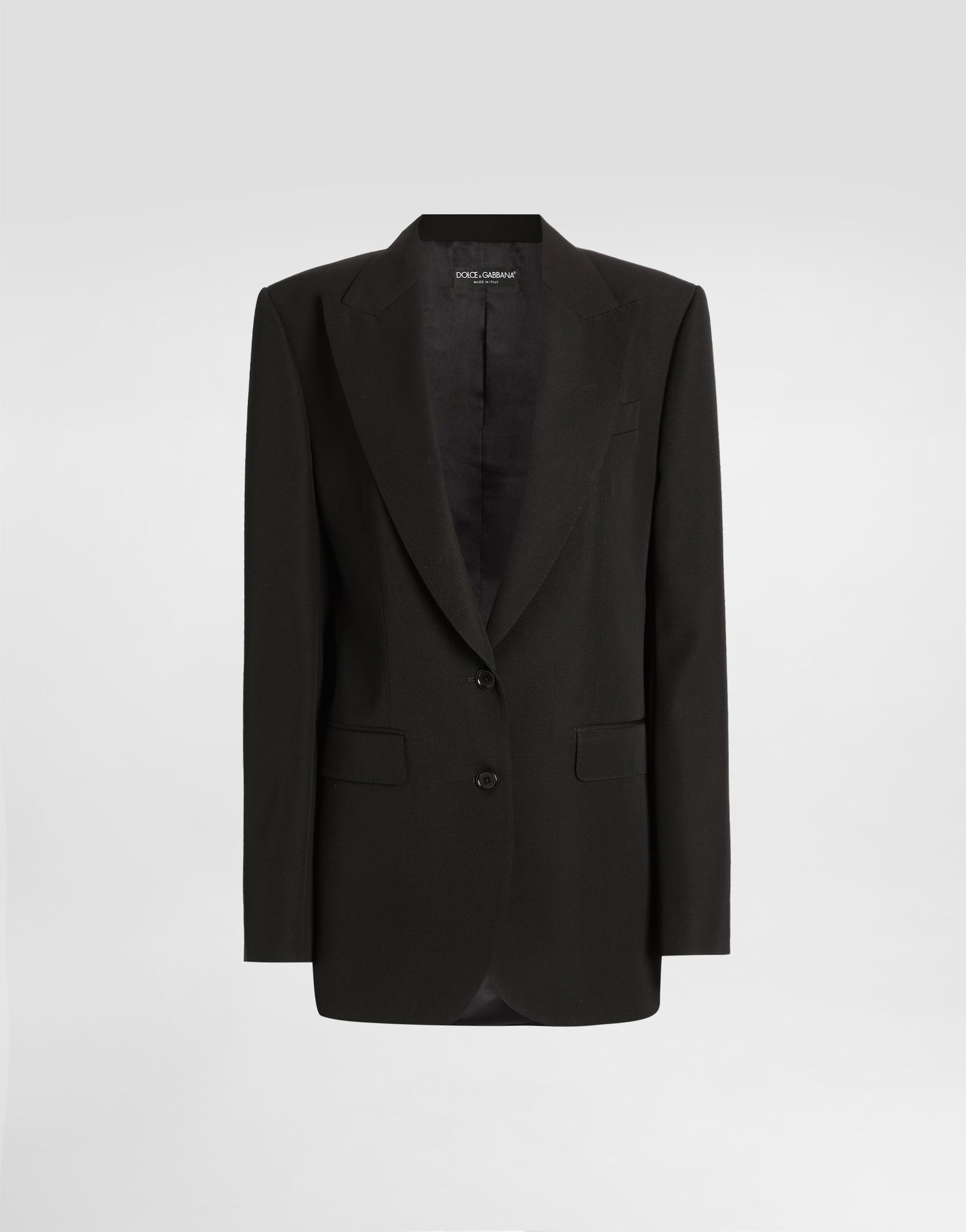 Яке Dolce & Gabbana Dolce & Gabbana Wool Gabardine Jacket 36 Черно | F29V1TFU2OWN0000, 0