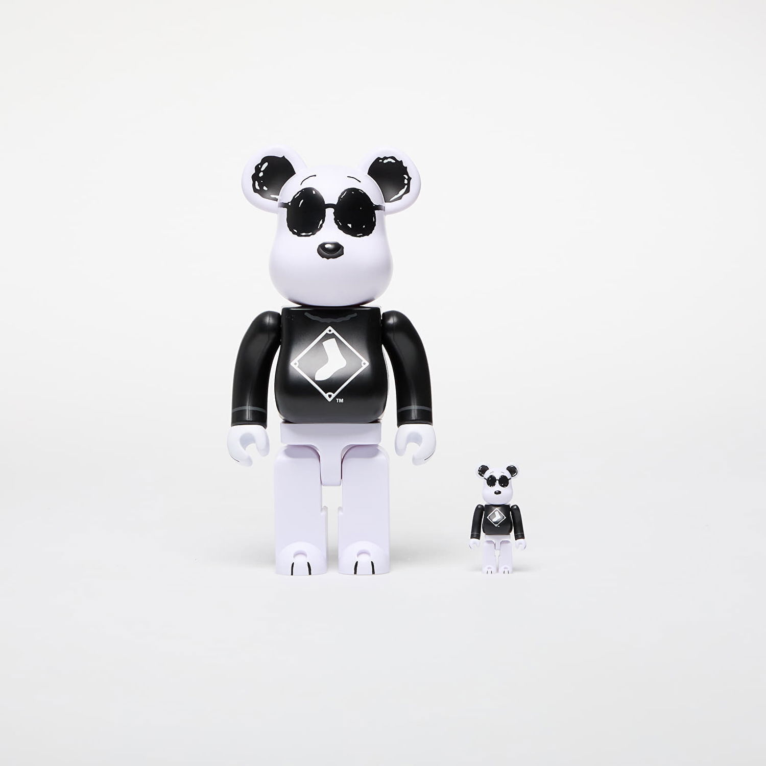 Flexstyle Medicom Toy BE@RBRICK Snoopy (White Sox) 100% & 400% Set Universal Бяло | 4530956614885, 0