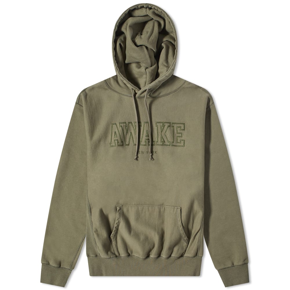 Суитчър Awake NY Military Embroidered Logo Hoody Зелено | AWK-SP22-HD001-OLV, 0