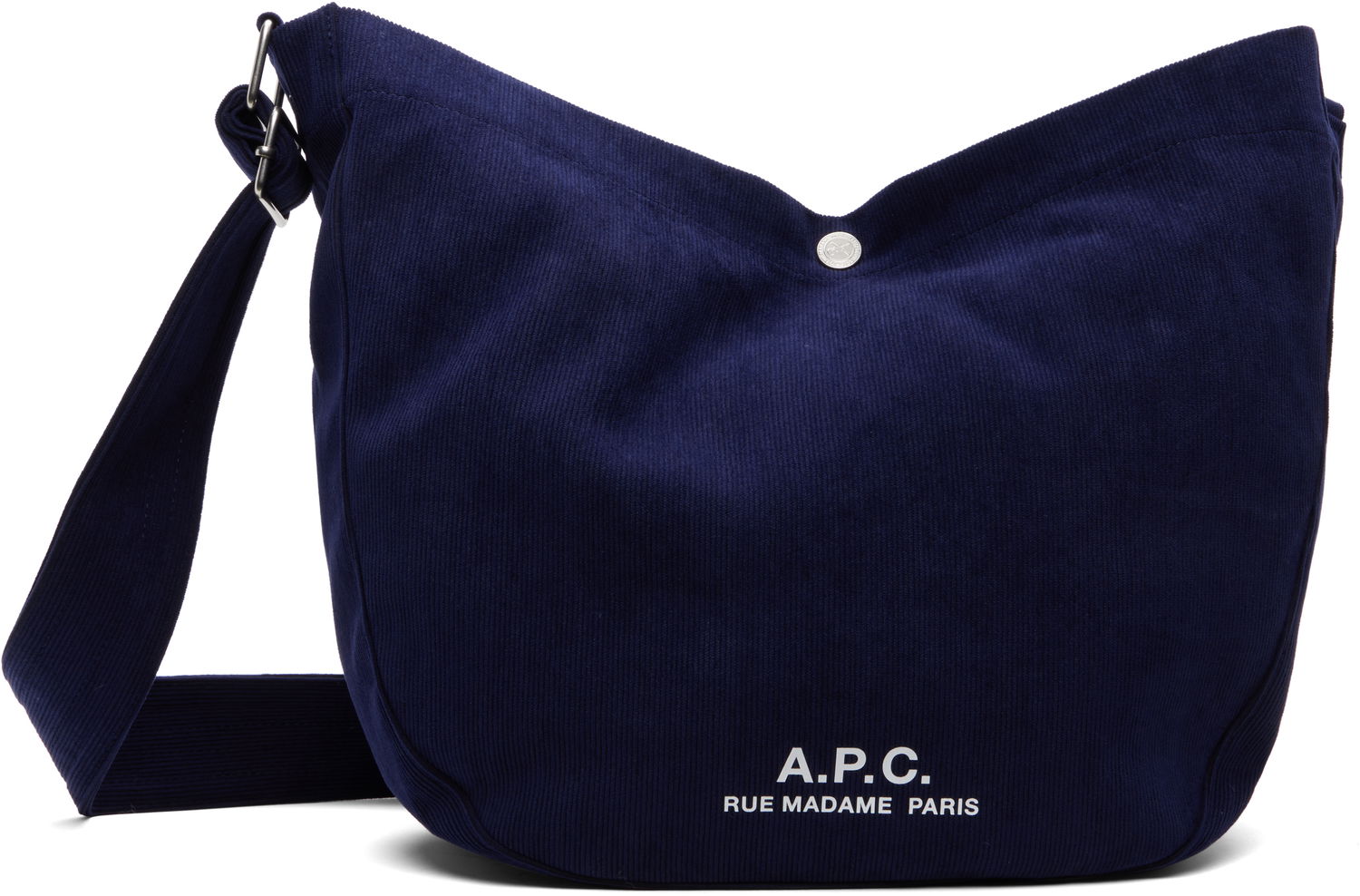 Чанта през рамо A.P.C. A.P.C. Journal Corduroy Satchel Тъмно синьо | PSALI-M61939, 0
