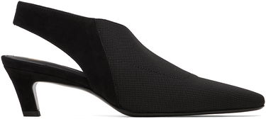 Кецове и обувки TOTEME 'The Mid Heel Elastic Slingback' Heels Черно | 242-WAS1419-FB0152, 0