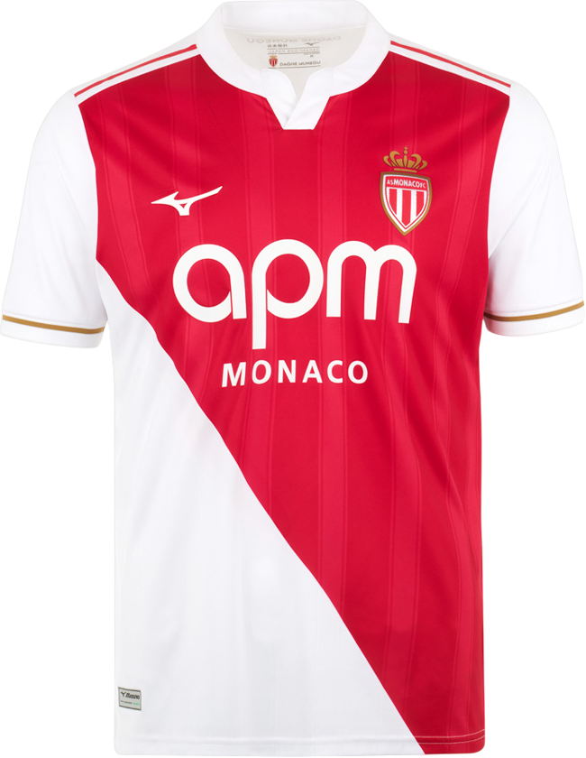 Фланелка Mizuno AS Monaco Home Jersey 2025/26 Червено | p2gacx75-59, 0