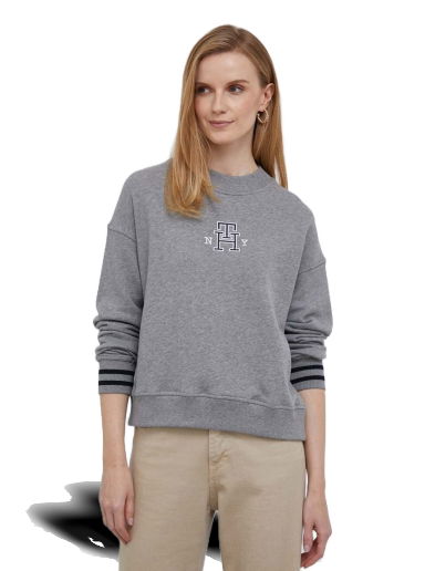 Суитчър Tommy Hilfiger Crew Neck Knitted Sweatshirt Сиво | WW0WW39369