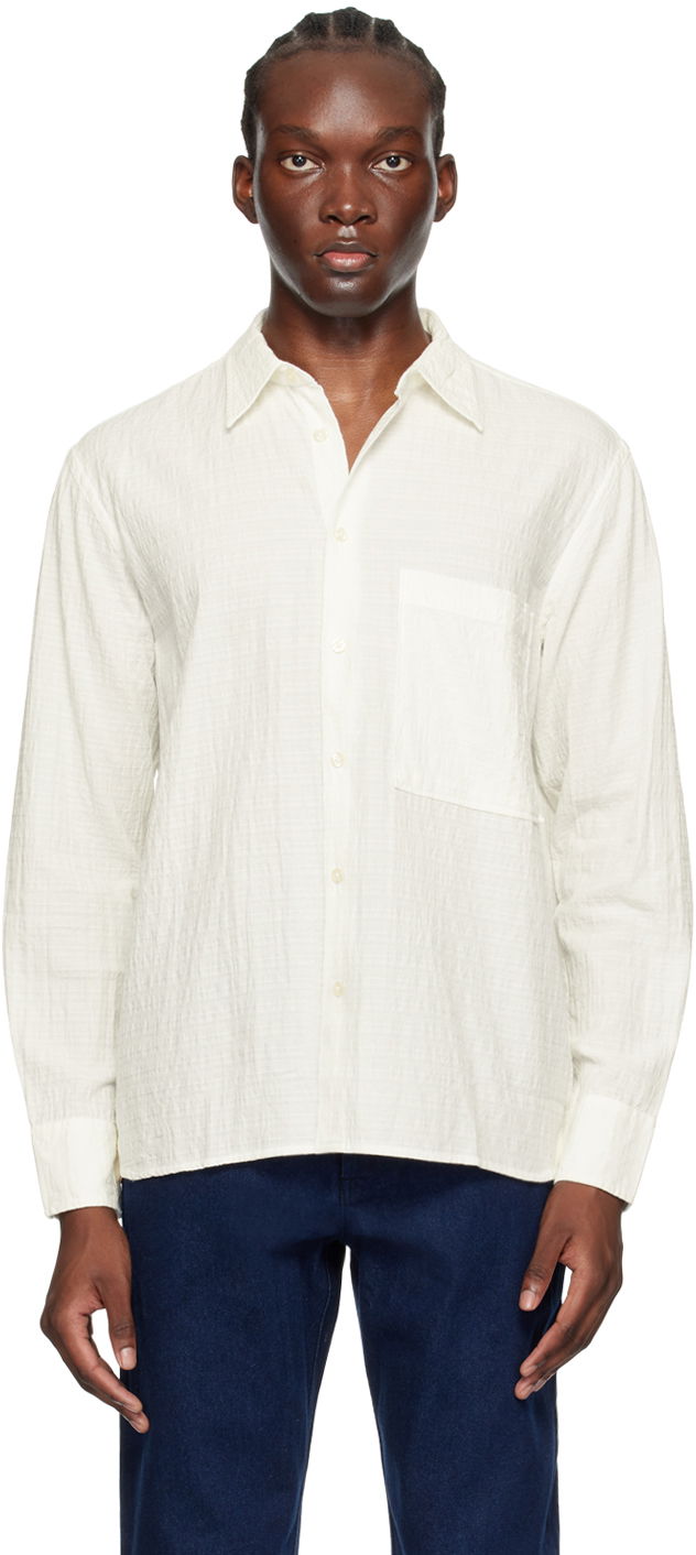 Риза Universal Works Universal Works Square Pocket Shirt Бяло | P3040, 0