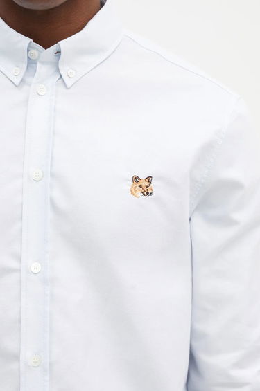 Риза MAISON KITSUNÉ Mini Fox Head Classic Shirt Синьо | MM00413WC5012, 3