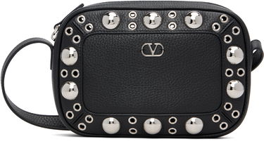 Чанта през рамо Valentino Valentino Garavani Nellcôte Calfskin Studded Shoulder Bag Черно | 7Y2B0R74MJL, 0