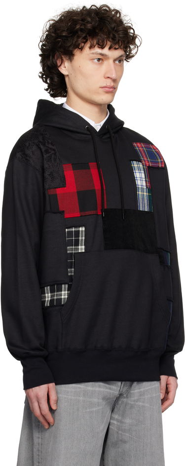 Суитчър Junya Watanabe Junya Watanabe Patchwork Hoodie Черно | WO-T004-051, 1