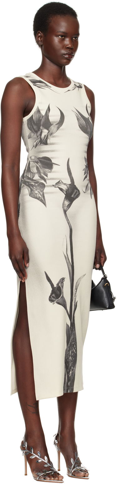 Pокля Jean Paul Gaultier Jean Paul Gaultier Flower Body Morphing Marinière Maxi Dress Бежово | 25/33-F-RO360-J579-010200, 1