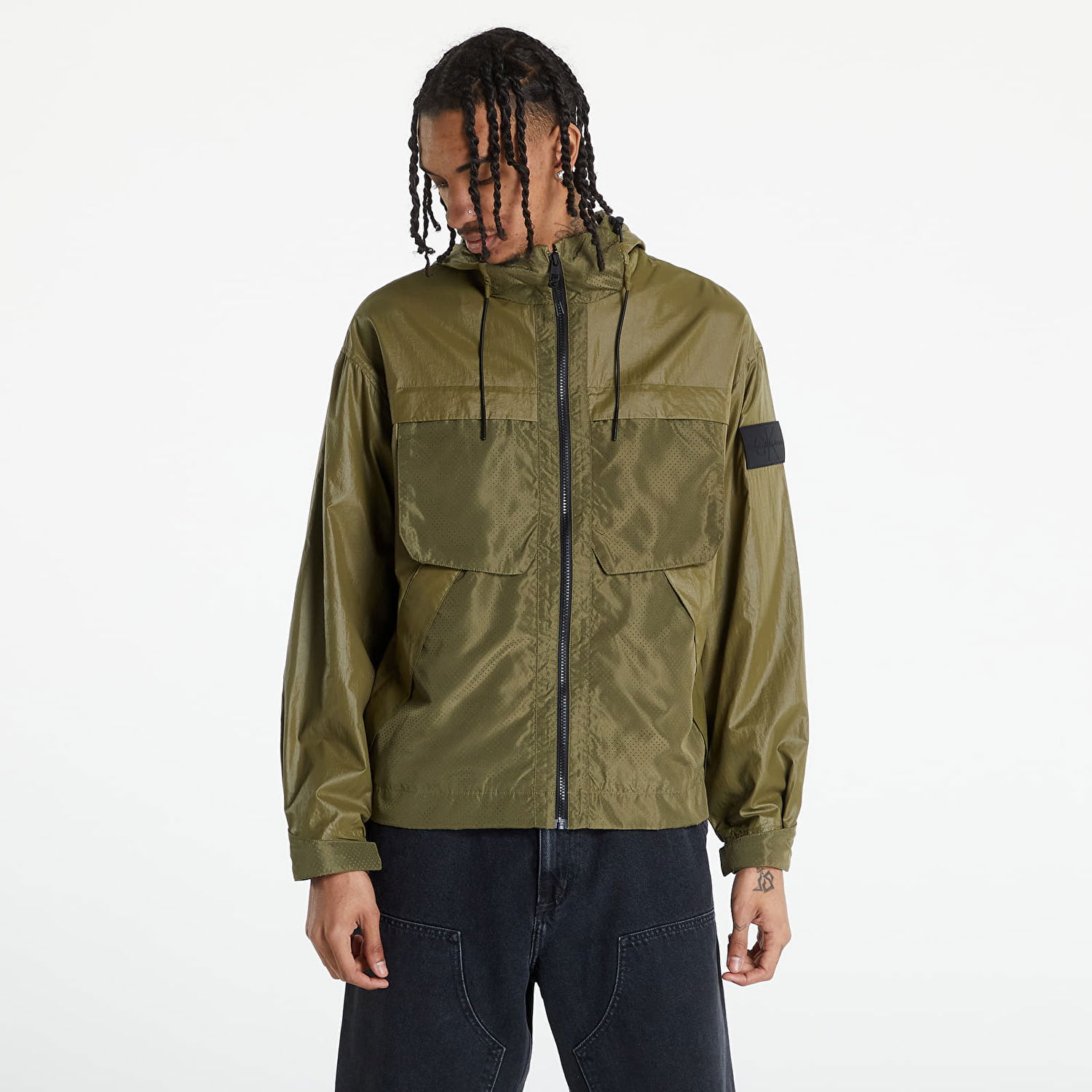 Яке CALVIN KLEIN Perforated Wet Look Jacket Зелено | J30J320268 LB6, 0