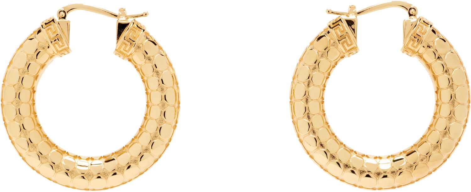 Обеци Versace Versace Greca Gold Hoop Earrings Жълто | 1020562_1A00620, 0