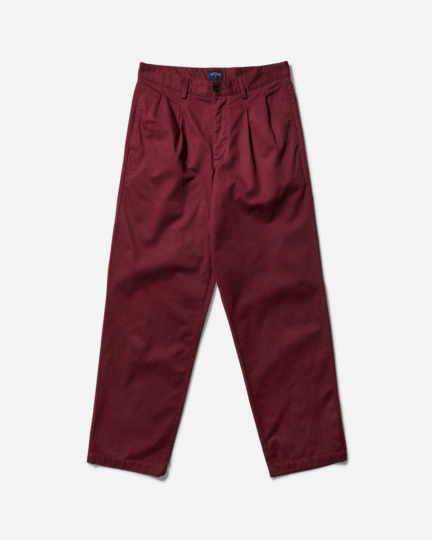 Панталони Noah Twill Double-Pleat Pants Бургунди | P113FW24 WNE, 1