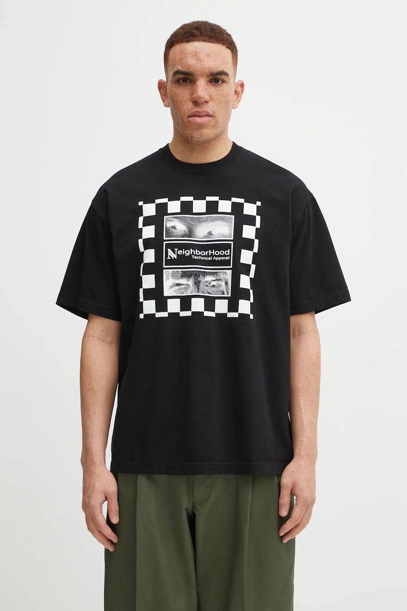 Тениска Neighborhood Printed Cotton T-Shirt NH . TEE SS-7 Черно | 252PCNH.ST07