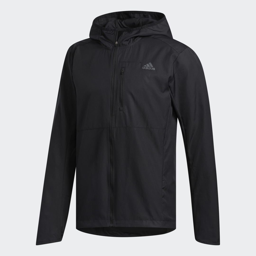 Яке adidas Originals Own the Run Hooded Wind Jacket Черно | FL6964, 0