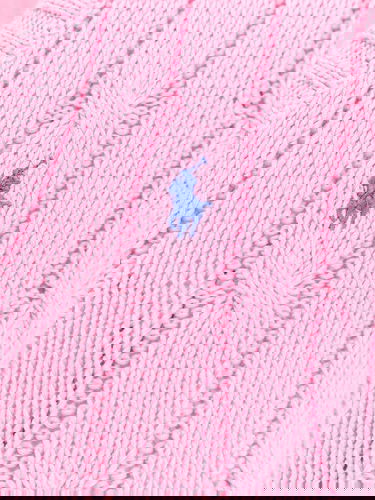 Пуловер Polo by Ralph Lauren Pink Cable Knit V-Neck Sweater Розово | 211891641004, 2
