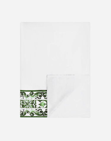 Аксесоари Dolce & Gabbana Dolce & Gabbana Cotton Sateen Flat Sheet Бяло | TCE047TCAKFUV024, 1