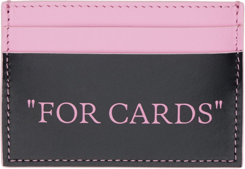 Портфейл Off-White Quote Card Holder Розово | OWND041F24LEA001103B