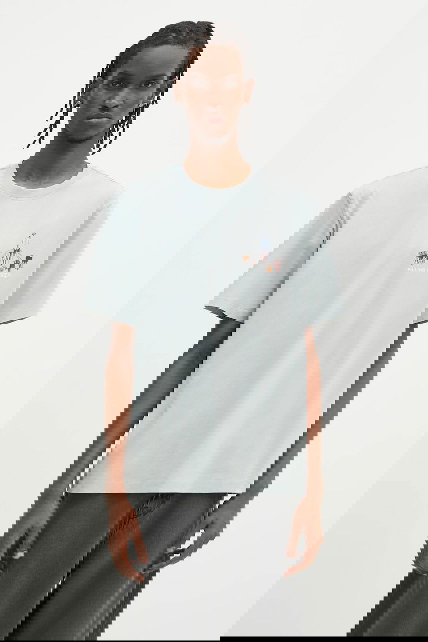 Тениска Filling Pieces Filling Pieces Dog Walker Graphic T-Shirt Тюркоазено | 74499819980, 0