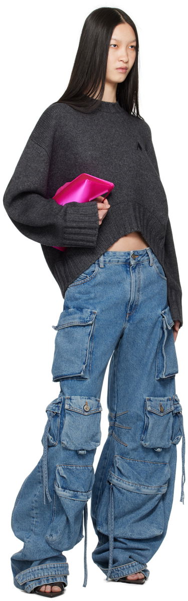 Пуловер The Attico Attico Embroidered Cropped Sweater Сиво | 248WCK107 KW046, 3