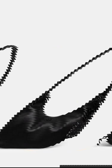 Дамска чанта GANNI Hobo Bag Medium Laces Черно | A7295, 0